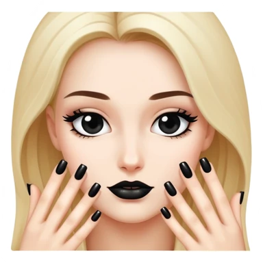 Girl with black nails sticker
