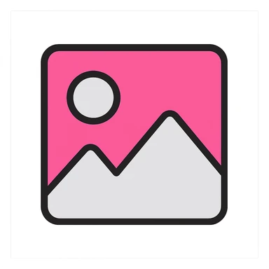 minimal image placeholder emoji with color accent, pink and gray, icon style sticker