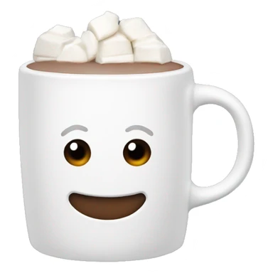 White mug hot cocoa sticker
