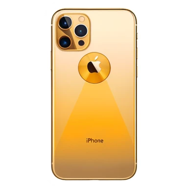 Gold iPhone 16 Pro Max no-logo clean backview sticker