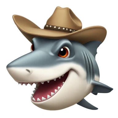Cowboy bull shark  sticker