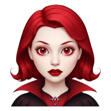 red face women Vampire sticker