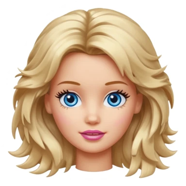 Barbie with messy hair sticker