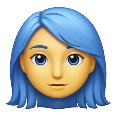 Un emoji myrtille féminin avec des cils  sticker