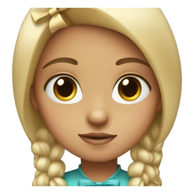 girl with bow and eyelashes  sticker