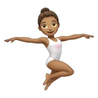 gymnast on balance beam sticker