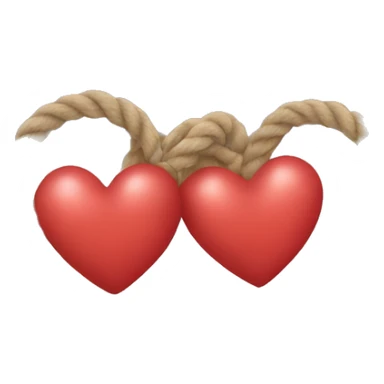 two rope hearts sticker