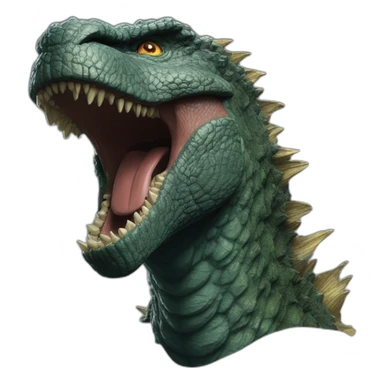 Godzilla (proportional) mouth closed (realistic) (Godzilla King of the Monsters, 2019) sticker