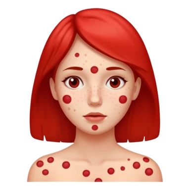 measles woman sticker