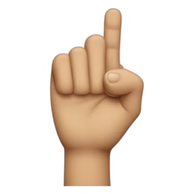 Reverse index finger to the left sticker