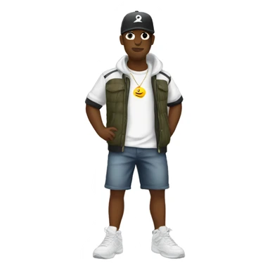 Pato vestido con ropa streetwear  sticker