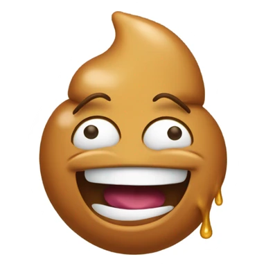 Poop laugh crying sticker