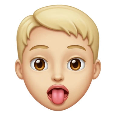Emoji of a face with tongue out and eyes rolled back to the head. sticker