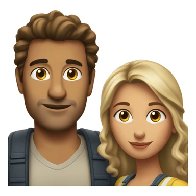 Couple of a Colombian man and an Australian woman sticker