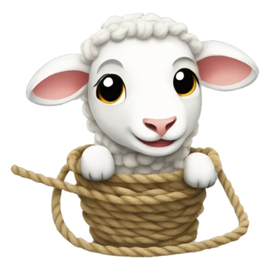 lamb in rope trap sticker