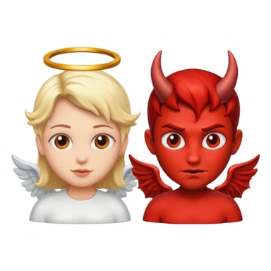 Angel and devil  sticker
