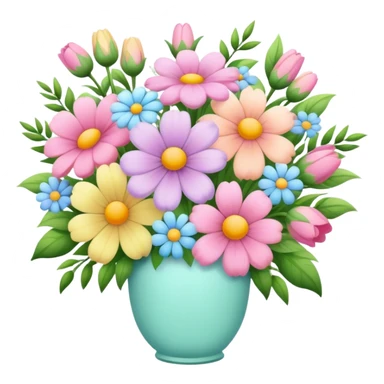 Pastel flower bouquet, huge one sticker