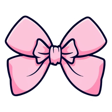 Pink bow sticker