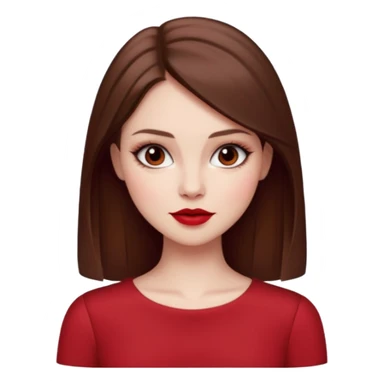 ELENA GILBERT FROM VAMPIRE DIARIES WITH RED TOP AND STRAIGHT HAIR RED LIPSTICK AND BLUSH sticker