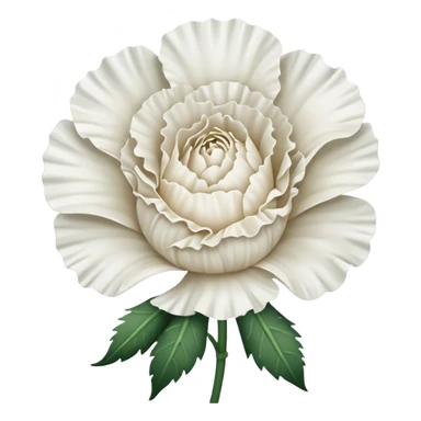 White Carnation flower sticker