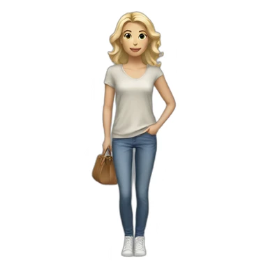 white woman casual fashion sticker
