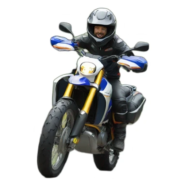 Moto qui traverse une bute  sticker