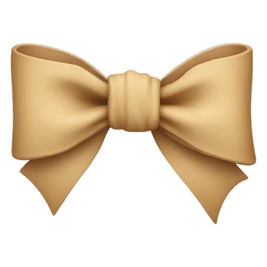 sand colored bow sticker