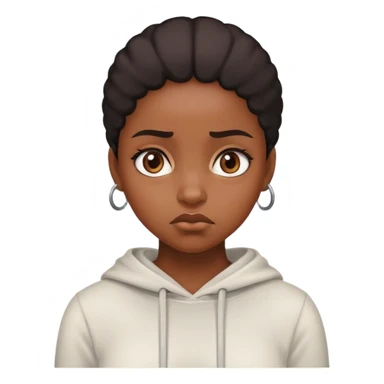 black girl with disappointment  sticker