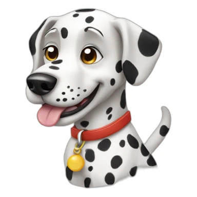 Farting Dalmatian dog sticker