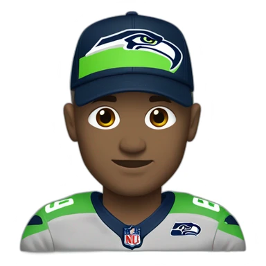 Andy Dooley wearing Seahawks jersey sticker