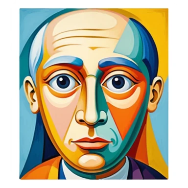 pablo picasso painting on canvas sticker