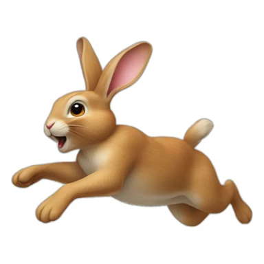 rabbit jumping sticker