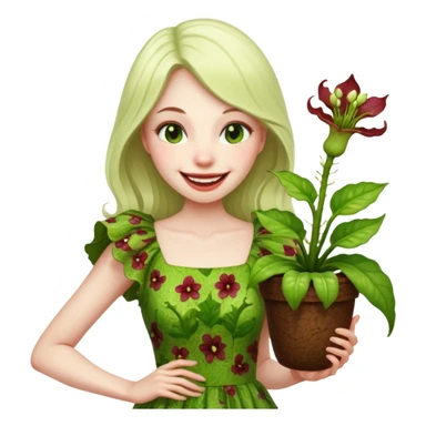 Mujer planta carnivora sticker