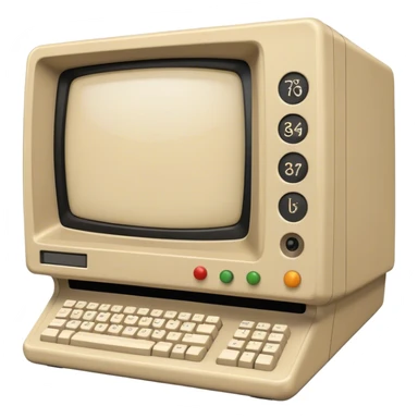 old computer from 1970ies sticker