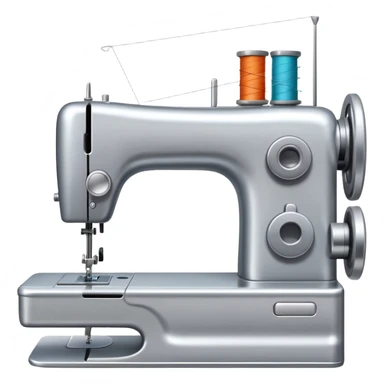 sewing machine needle with thread sticker