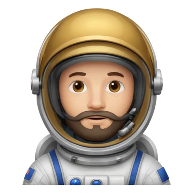 astronaut with beard sticker