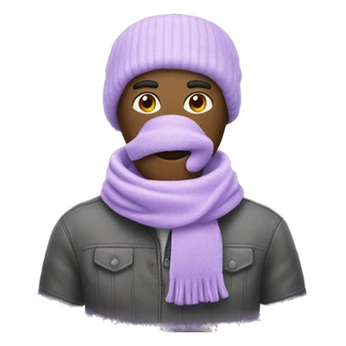 Pastel purple muffler sticker