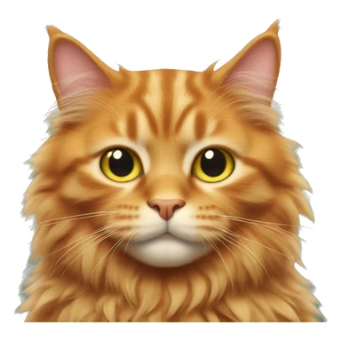 Fluffy ginger cat sticker