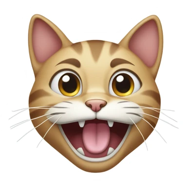 laught cat sticker