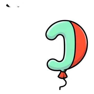 Number 31 balloon  sticker