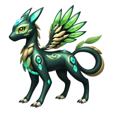  Exotic Futuristc Meloetta-Zygarde-Zeraora-Protogen-Palkia-hybrid-fusion-Fakémon-creature, full body sticker