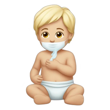 taking care of the baby white skin sticker