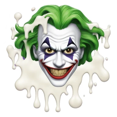 the joker covered in milk sticker
