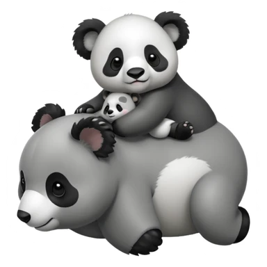 Small Panda riding big koala’s back sticker