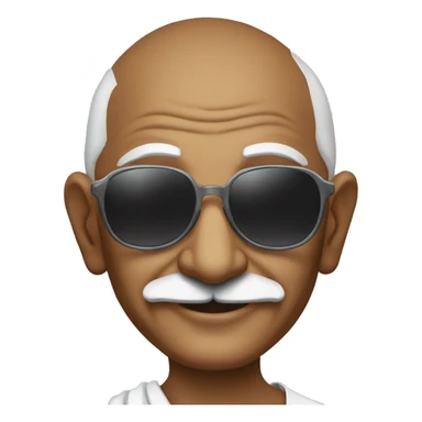 Mahatma Gandhi with sunglasses sticker