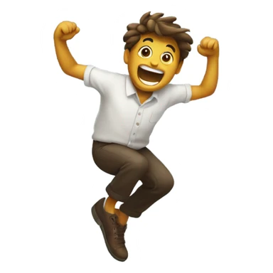 Jumping up and down sticker