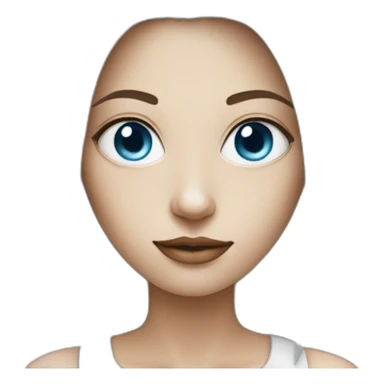 woman-white-blueeyes-alien sticker