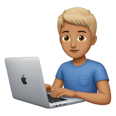 person working on laptop computer sticker