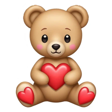 Osa de peluche femenina con corazones  sticker