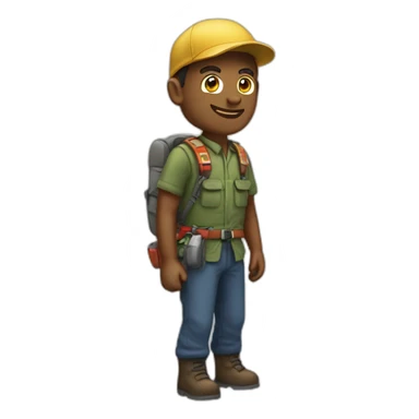 Staff américain sur une montagne sticker